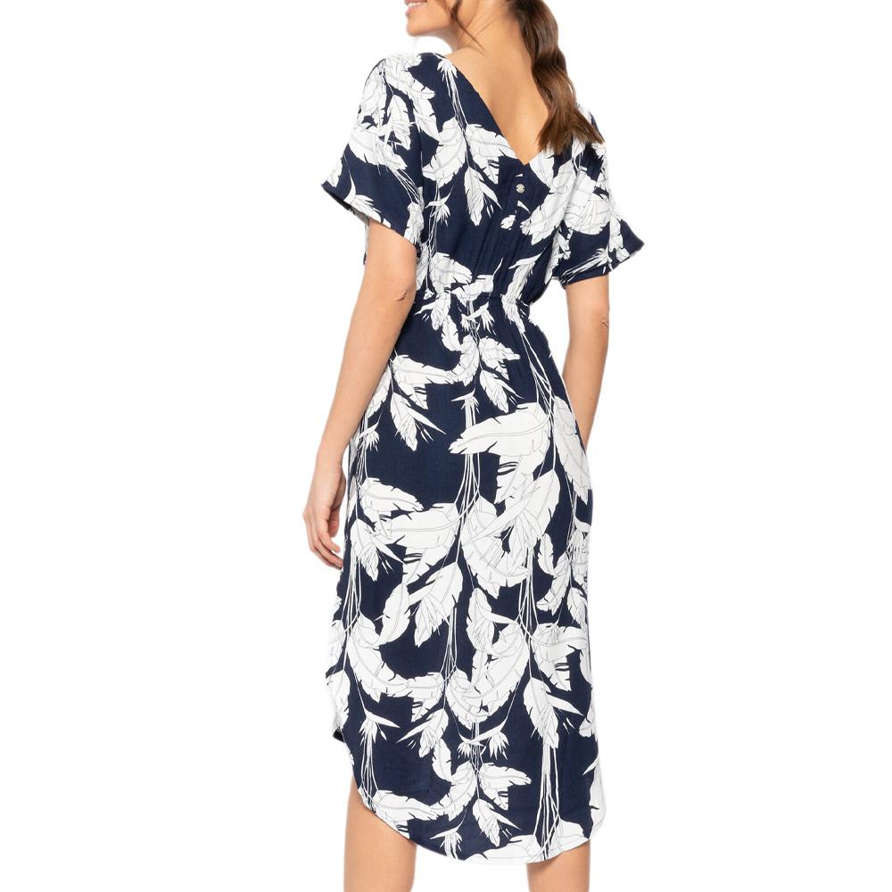 Robe à fleurs Bleu Femme Roxy Flamingo Shades vue 2