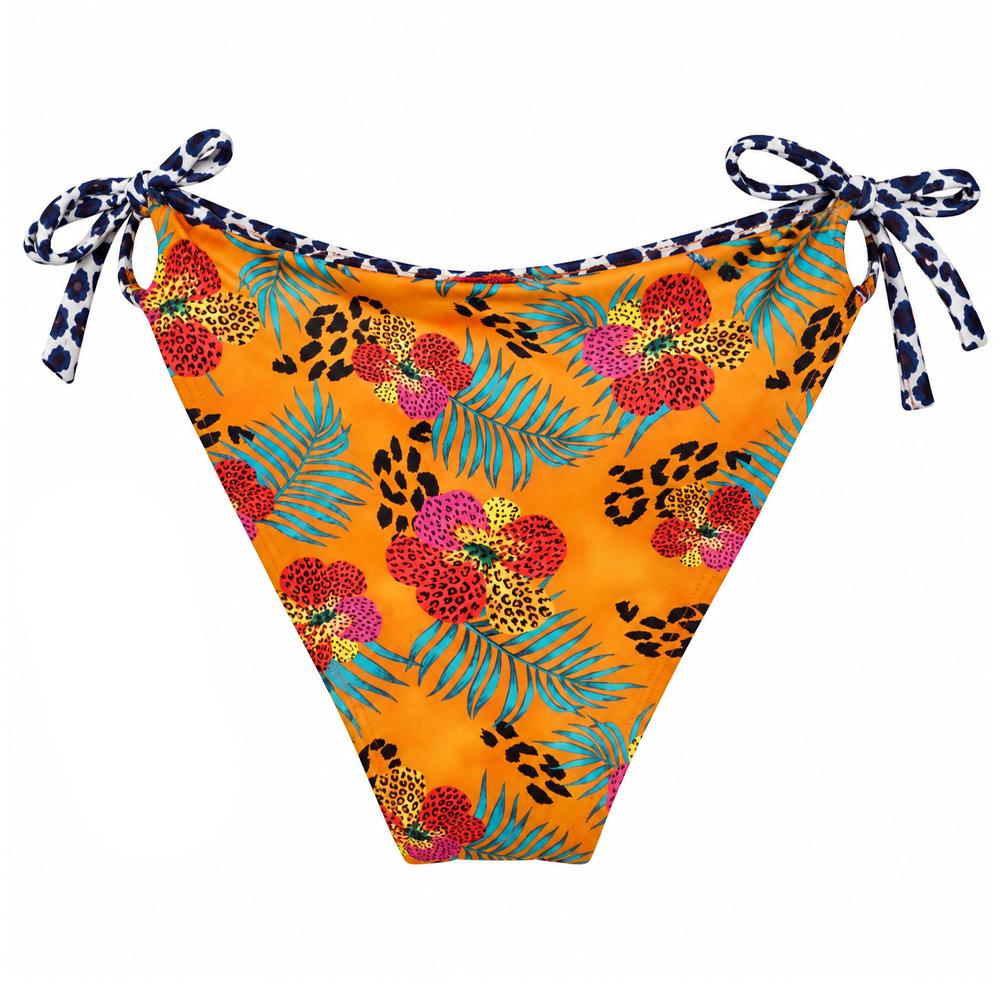 Bas de maillot de bain Réversible Orange/Noir Femme Grain de Sable Léopard vue 2