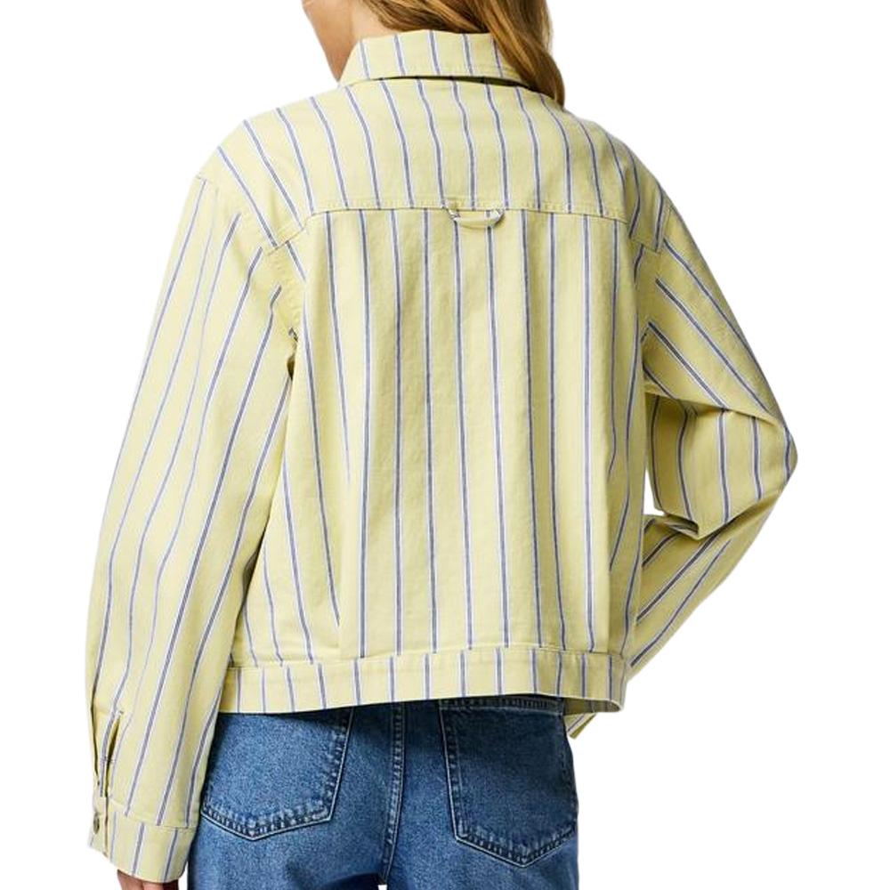 Veste en Jean Jaune Femme Pieces Billo vue 2