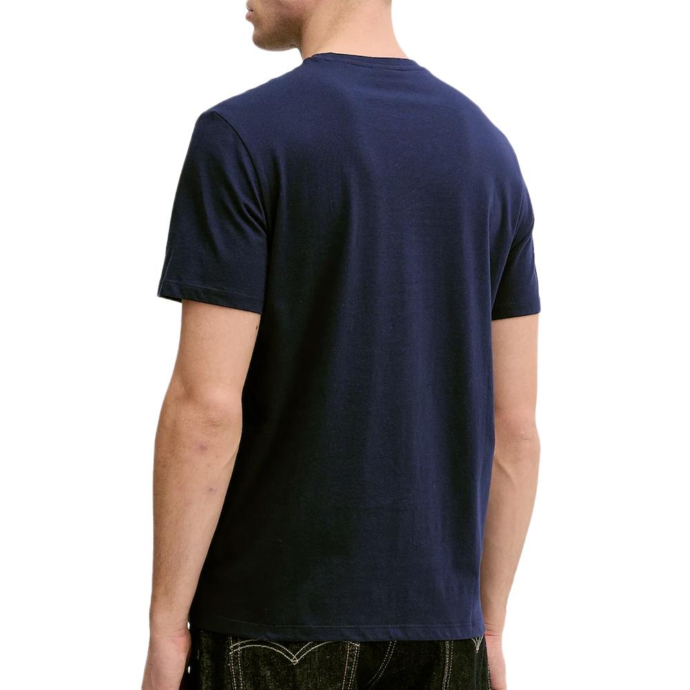 Camiseta de hombre azul marino Calvin Klein Jeans Badge 30s ver 2