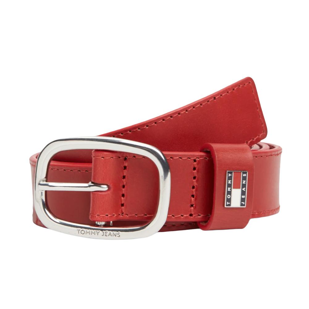 Ceinture Rouge Femme Tommy Hilfiger Oval pas cher