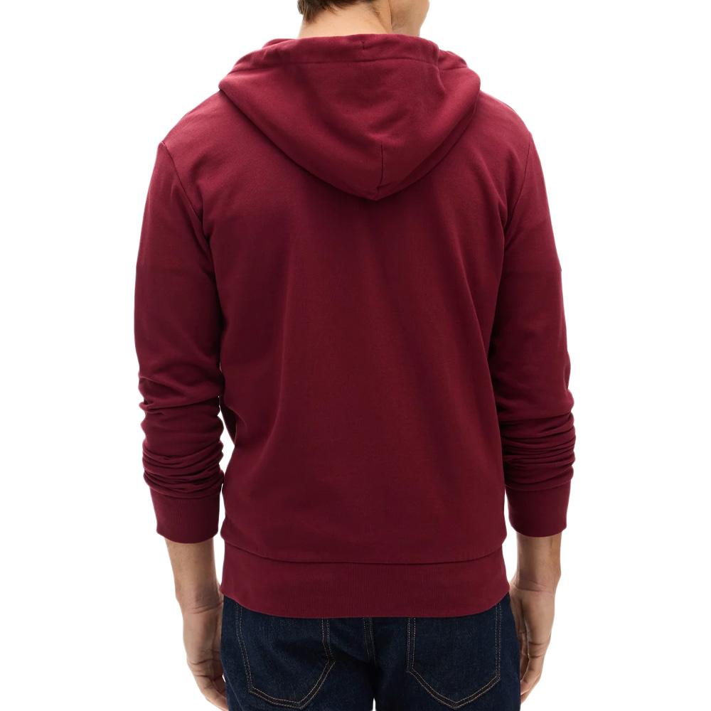Sweat Zippé Bordeaux Homme Superdry Plain Hood vue 2