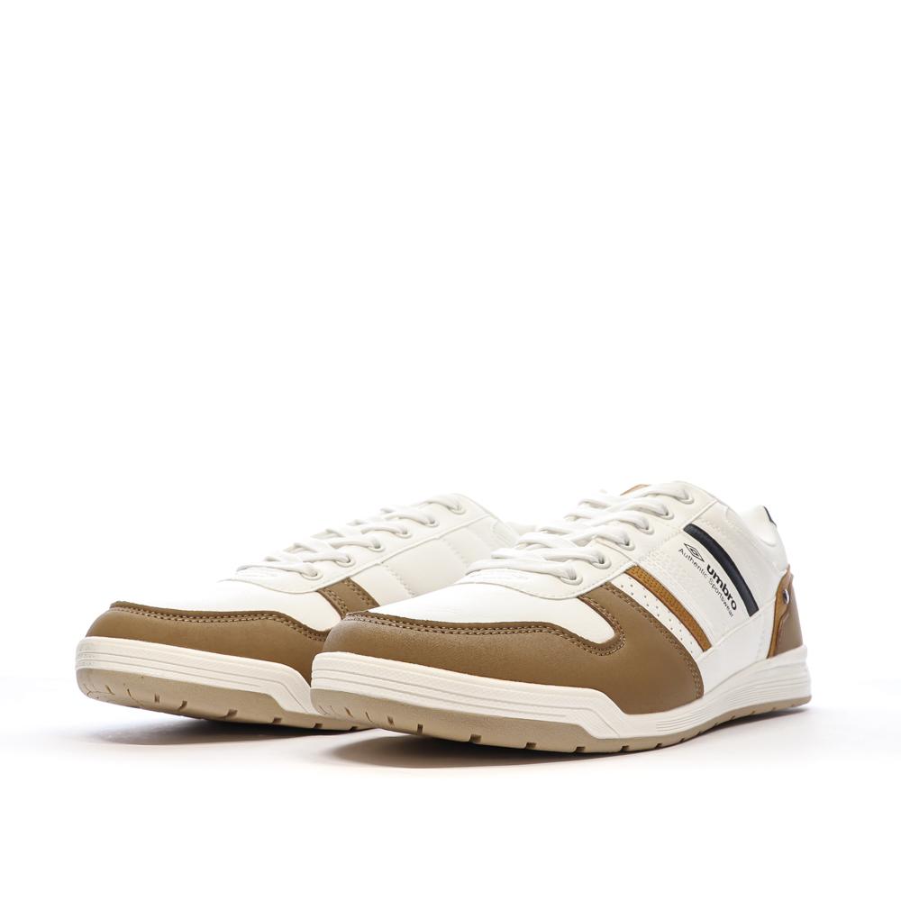 Baskets Blanc/Marron Homme Umbro Slade vue 6