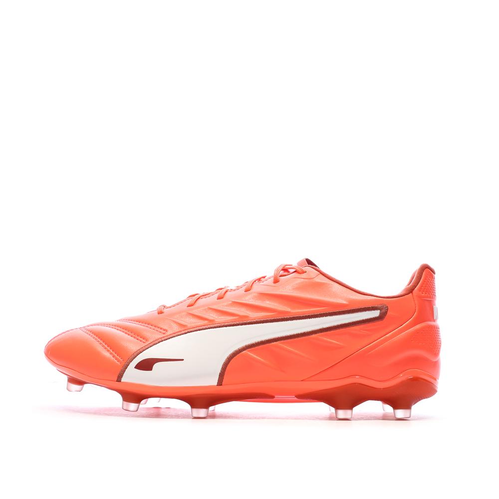 Chaussures de Foot Orange Fluo Homme Puma King Pro FG/AG pas cher