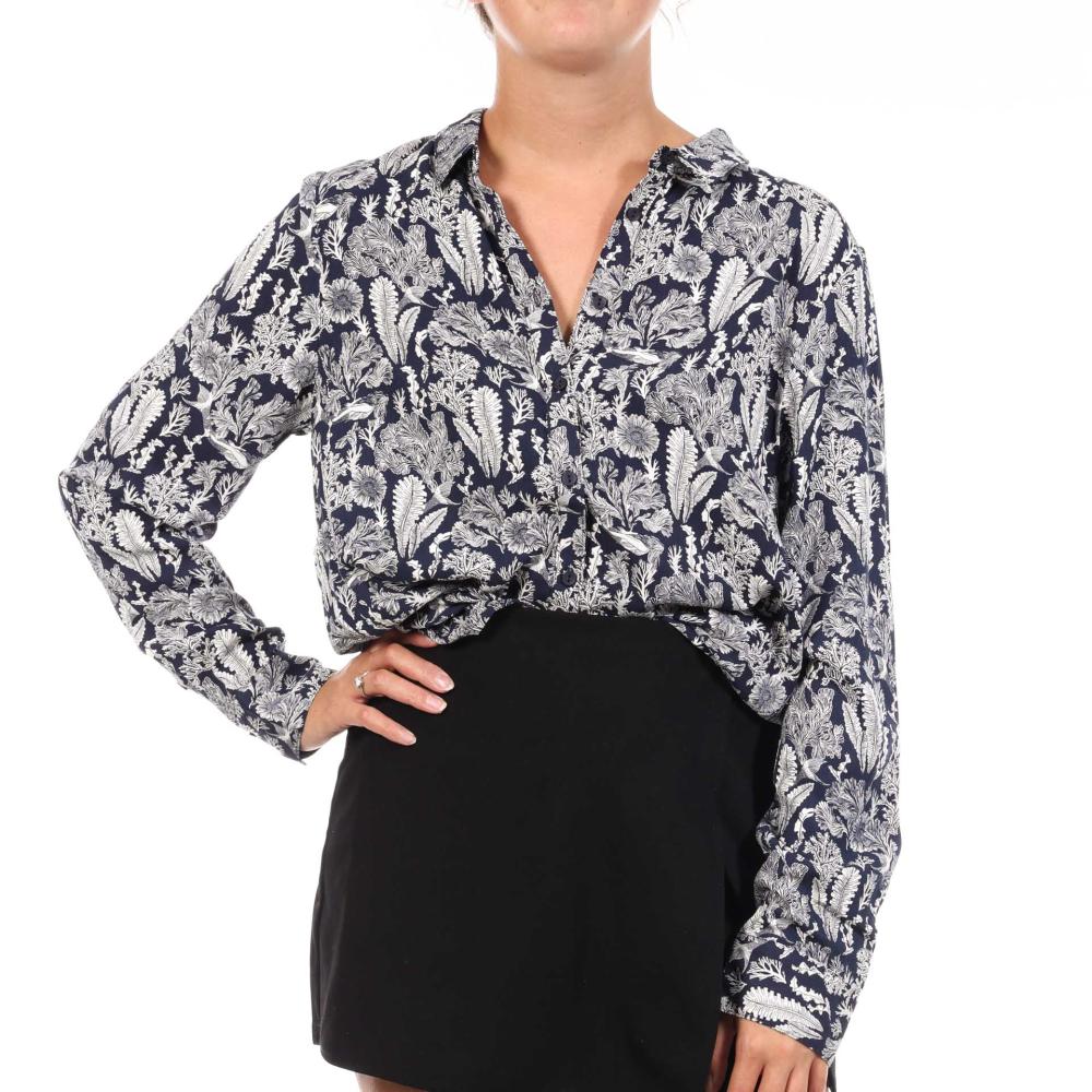 Chemise Marine/Blanc Femme TBS ESINACHE pas cher