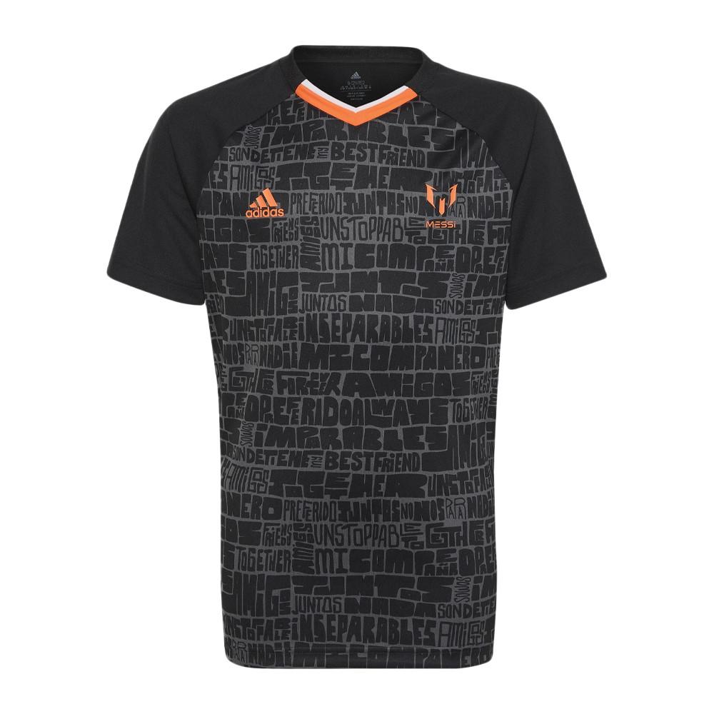 Maillot de foot Noir/Gris Junior Adidas Messi 10 pas cher