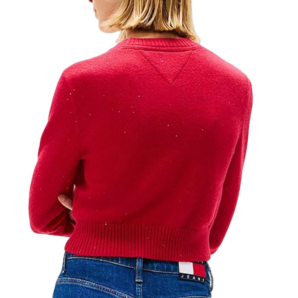 Pull Rouge Femme Tommy Hilfiger Tjw Sparkle Flag vue 2
