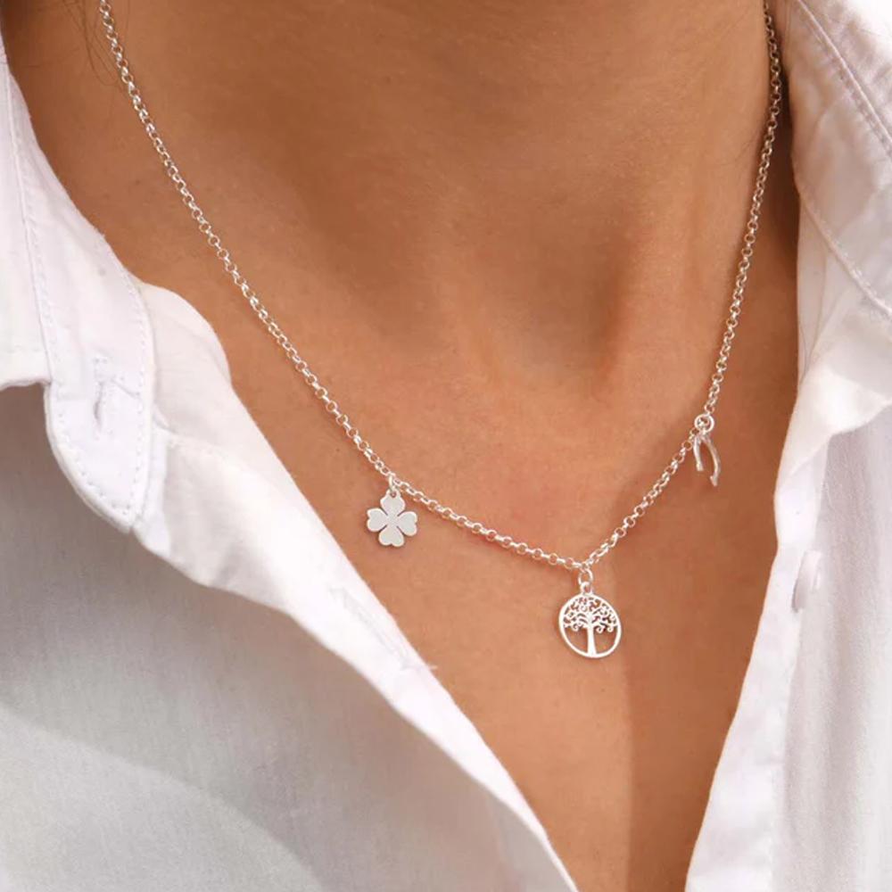 Collier Argenté Clio Blue Arbre De Vie pas cher