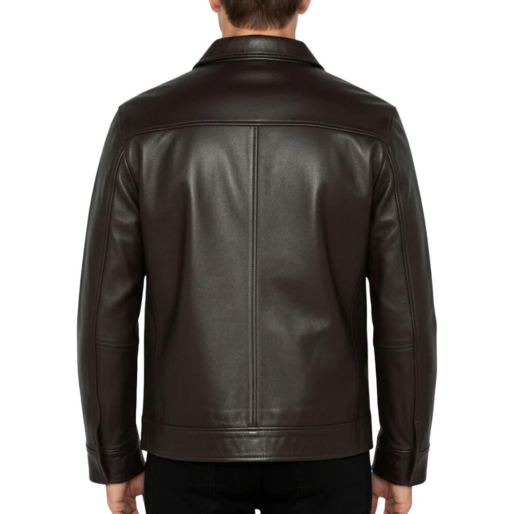 Blouson Marron Homme Schott LCADAMBRO vue 2