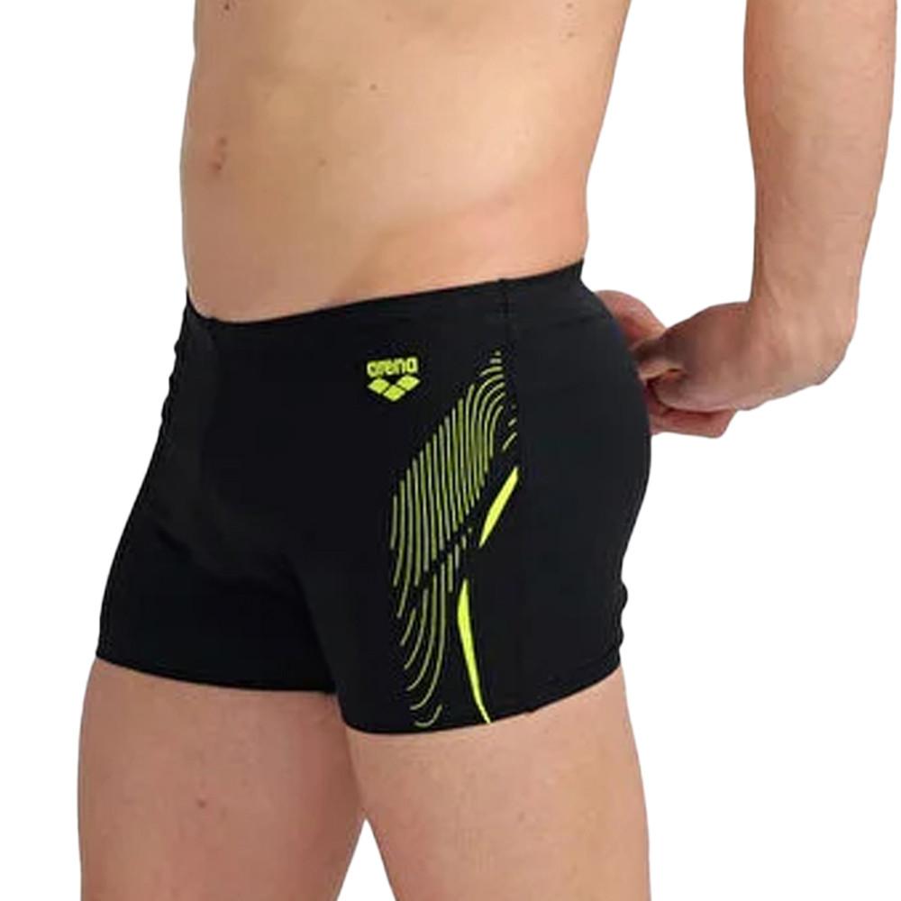 Boxer de bain Noir/Jaune Homme Arena Swim Graphic pas cher