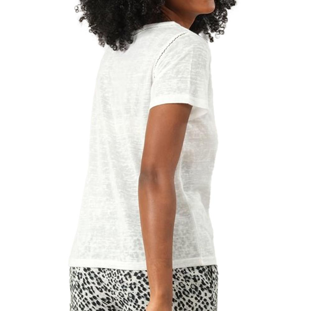 T-shirt Blanc Femme Deeluxe Colyne vue 2