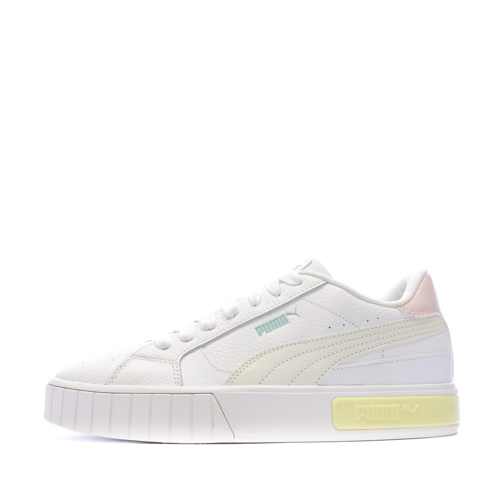 Baskets Blanche/Jaune Femme Puma Cali Star pas cher