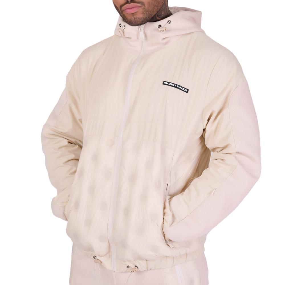 Veste à Capuche Écru Homme Project X Paris Matelassage pas cher