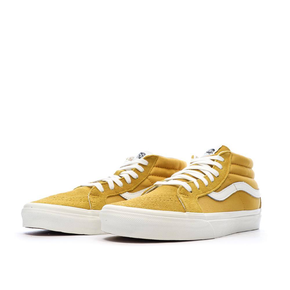 Baskets Jaune Homme Vans Sk8-mid Reissue vue 6