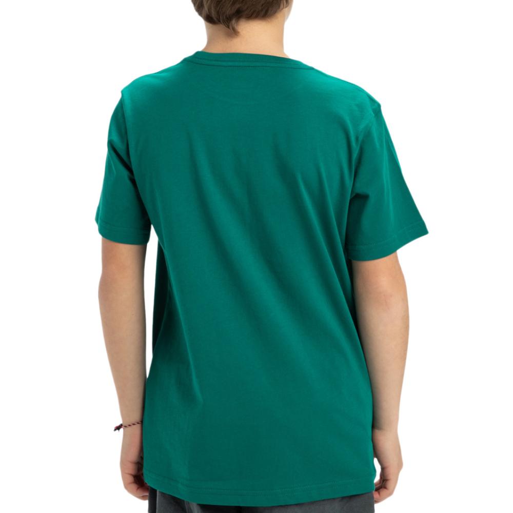 T-Shirt Vert Garçon Quiksilver Skull Feast vue 2