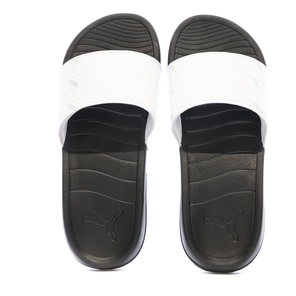 Claquettes Blanche/Noire Homme Puma Popcat 20 vue 3