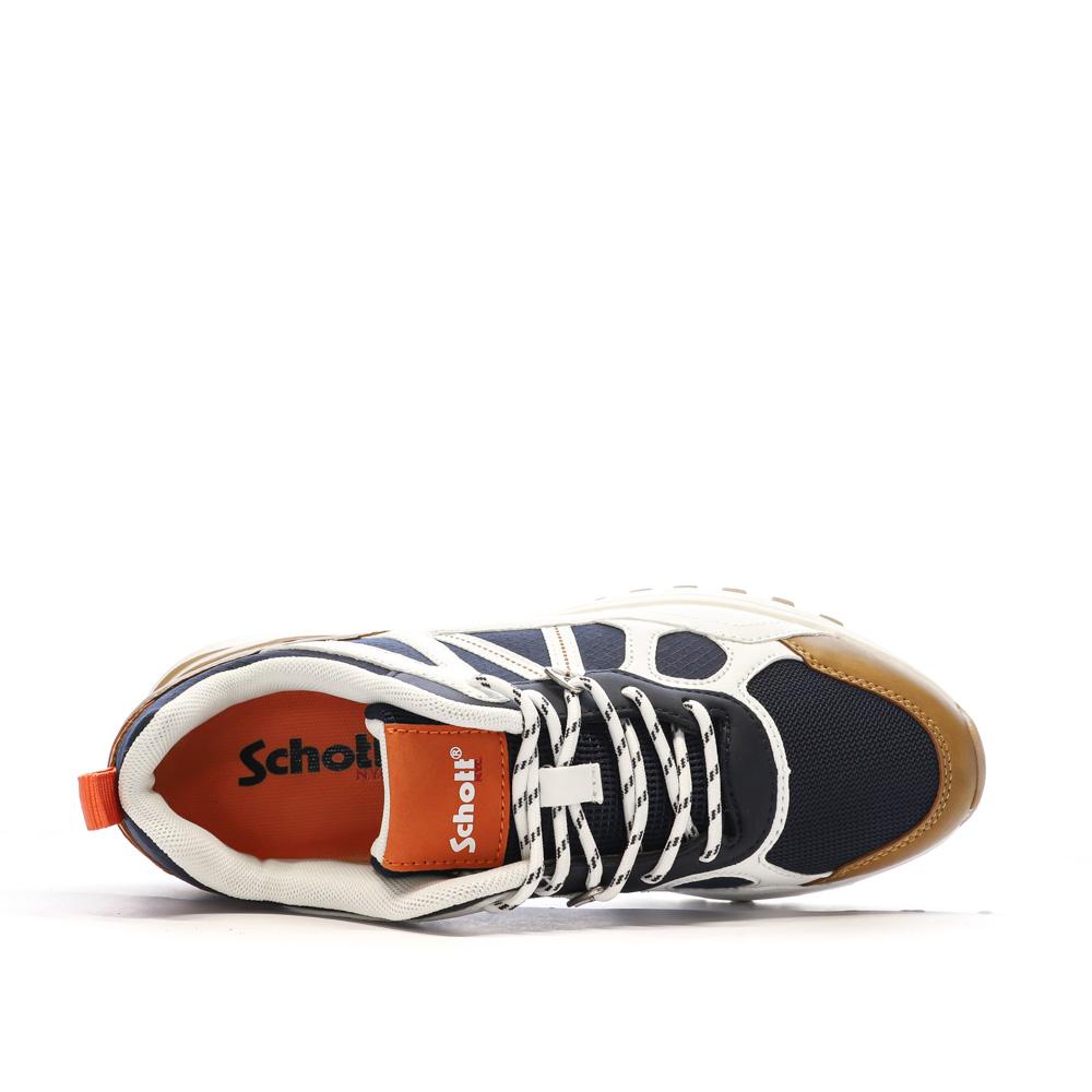 Baskets Blanches/Noires/Camel Homme Schott Heck vue 4
