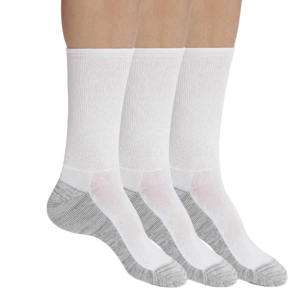 X3 Paires de Chaussettes Blanc/Gris Homme Dim Sport vue 2