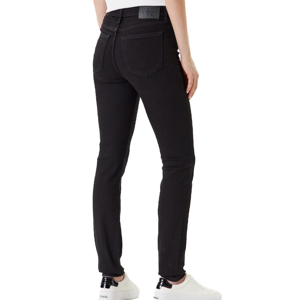Jean Skinny Noir Femme Calvin Klein Mid Rise Ck C vue 2