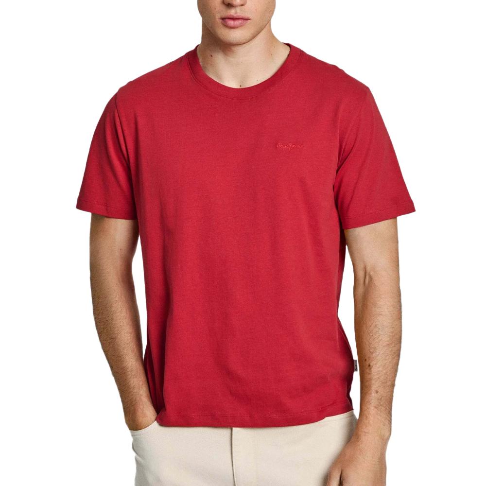 T-shirt Rouge Homme Pepe jeans Connor pas cher