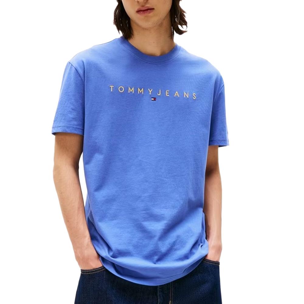 T-Shirt Bleu Homme Tommy Hilfiger Reg Linears pas cher