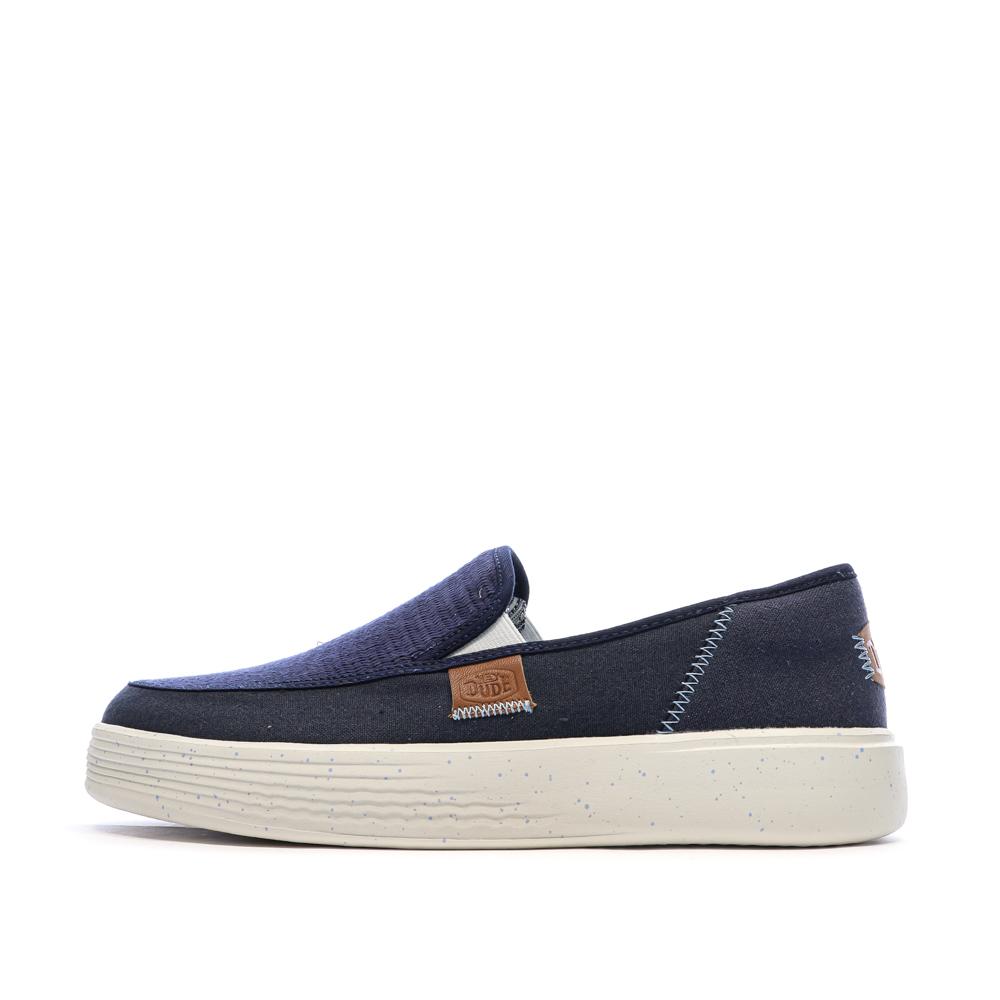 Chaussures Marine Homme Hey Dude 40726 Bone pas cher