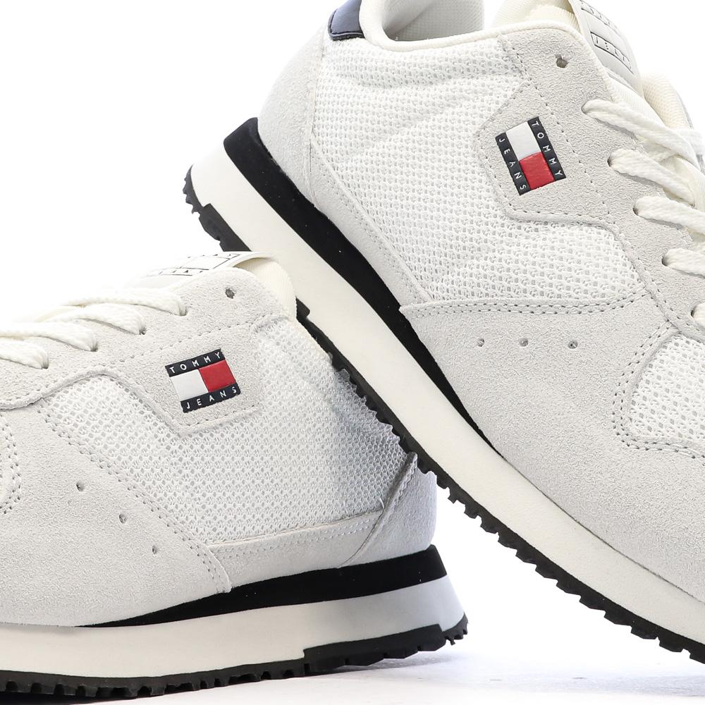 Weiße/marineblaue Herren-Sneaker Tommy Hilfiger Eva Runner Leather Ansicht 7