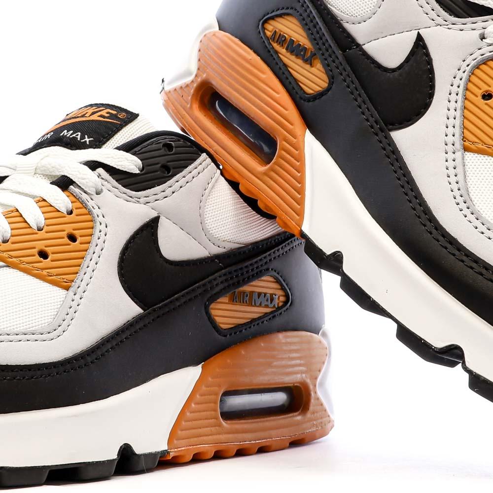 Baskets Noir/Orange Homme Nike Air Max 90 vue 7