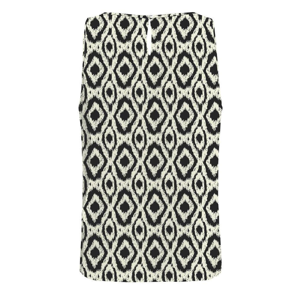 T-Shirt Sans Manches Noir/Beige à Motifs Femme Only Nova Life vue 2