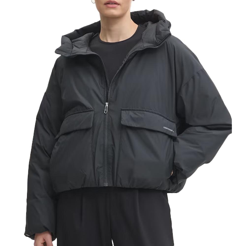 Doudoune Noire Femme Converse Synthetic Puffer pas cher