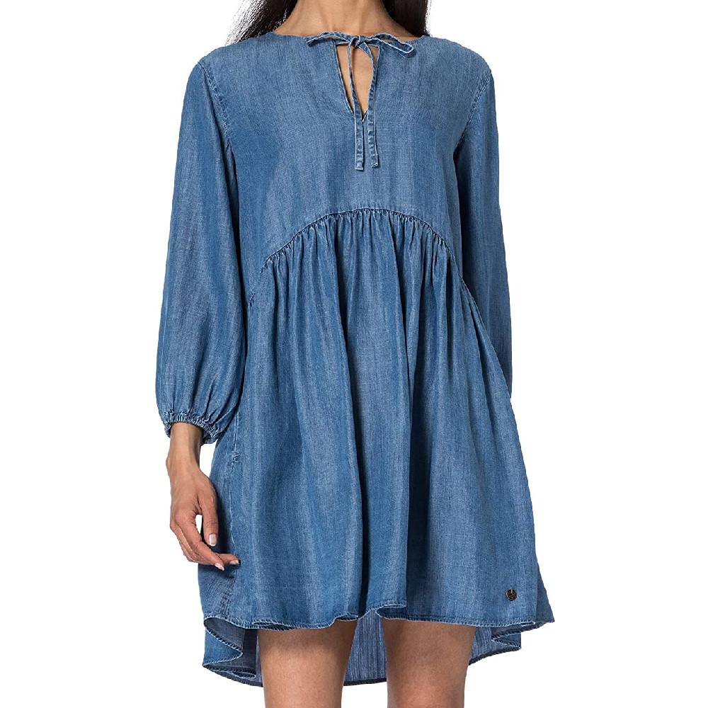 Robe Bleu Femme Superdry Tencel pas cher