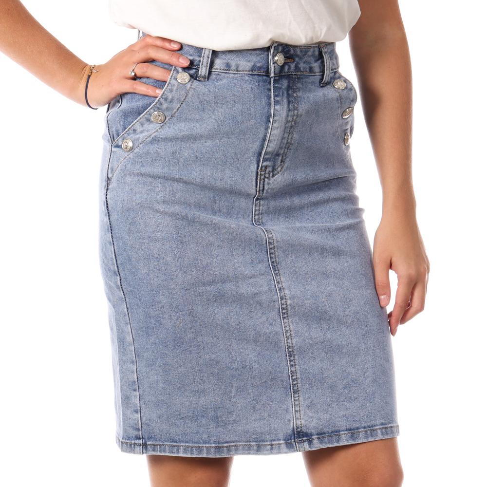 Jupe Bleu Femme Monday Premium Light Blue Monday pas cher