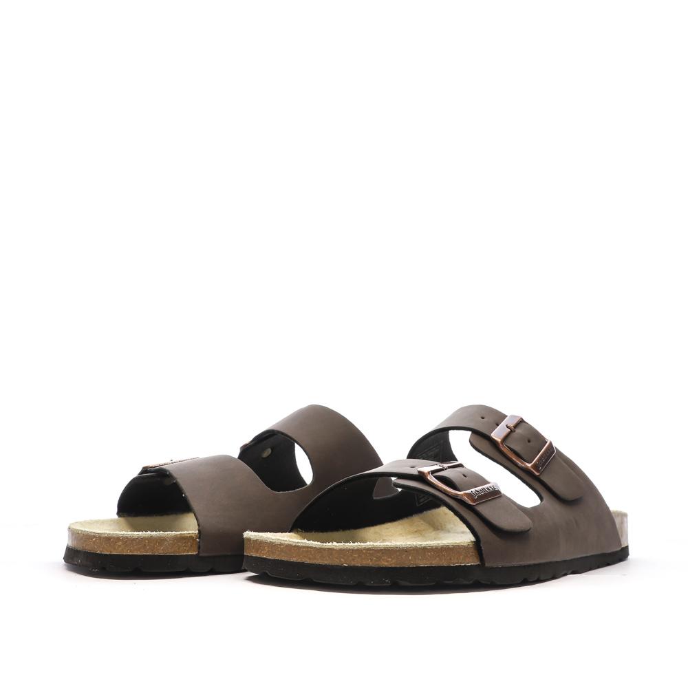Sandales Marrons Lisses Homme Schott Arthur vue 4