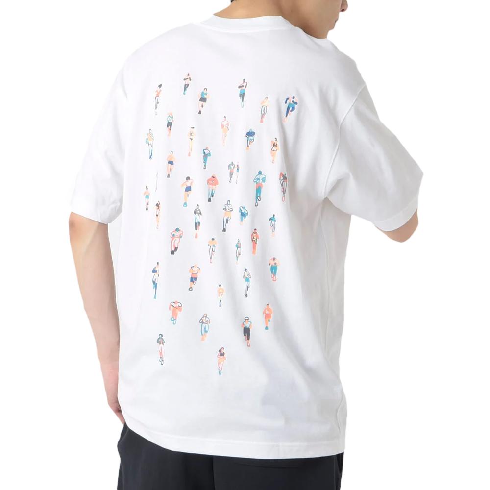 T-shirt Blanc Homme New Balance MT41590 vue 2