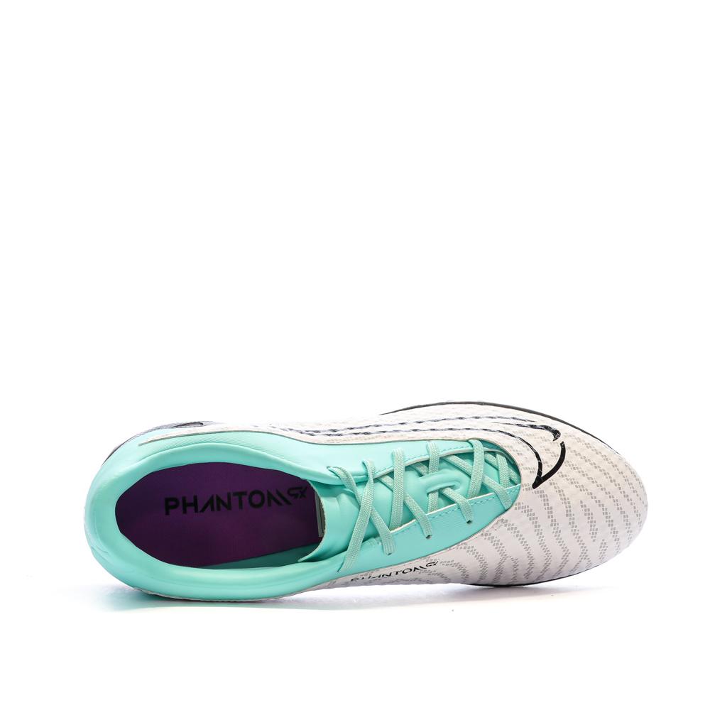 Chaussures de Foot Blanc/Vert Homme Nike Phantom GX Academy TF vue 4