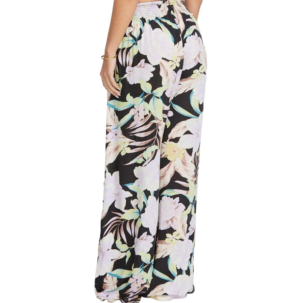 Pantalon Noir à Fleurs Femme Billabong Split Spirit vue 2