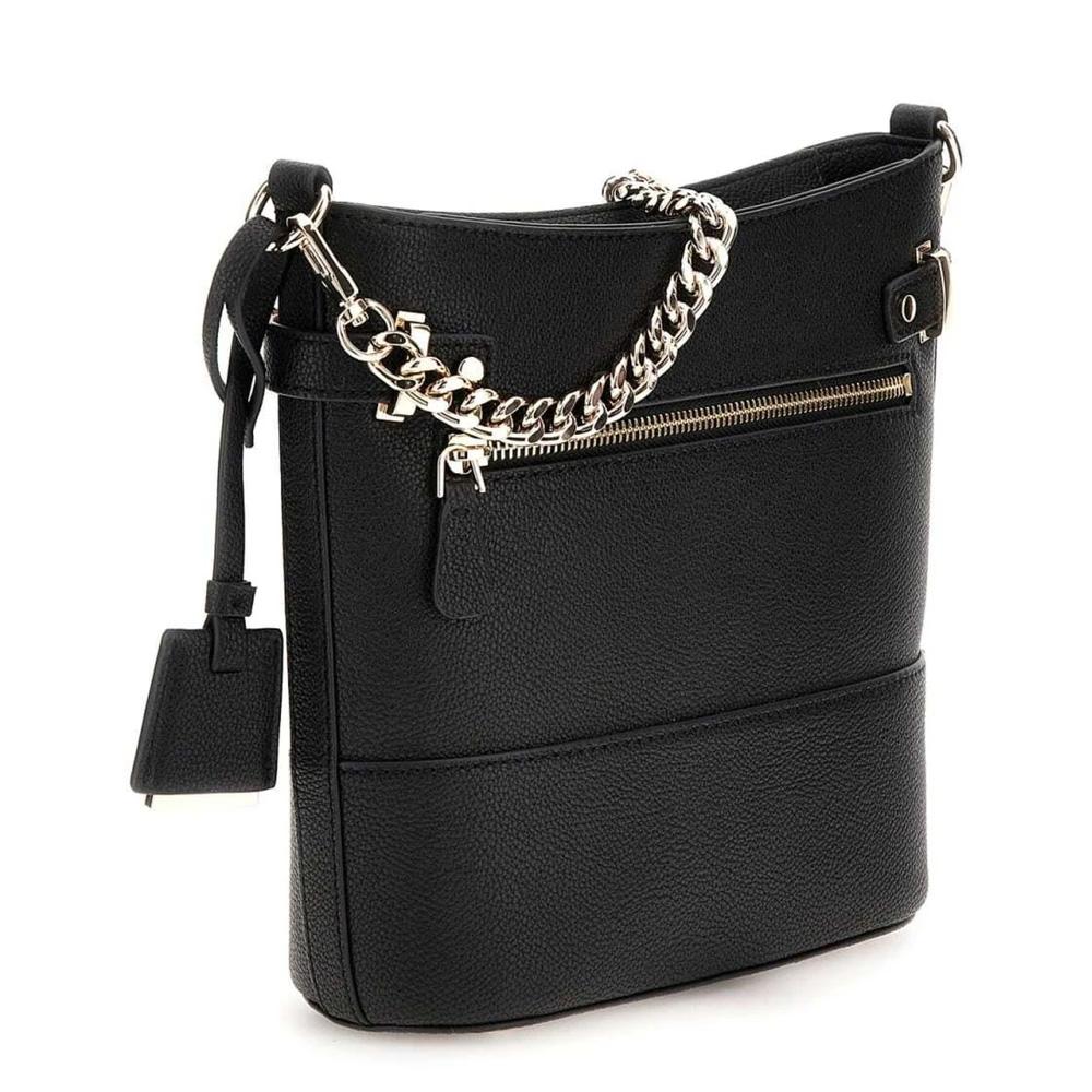 Sac à Bandoulière Noir Femme Guess Silvye vue 2