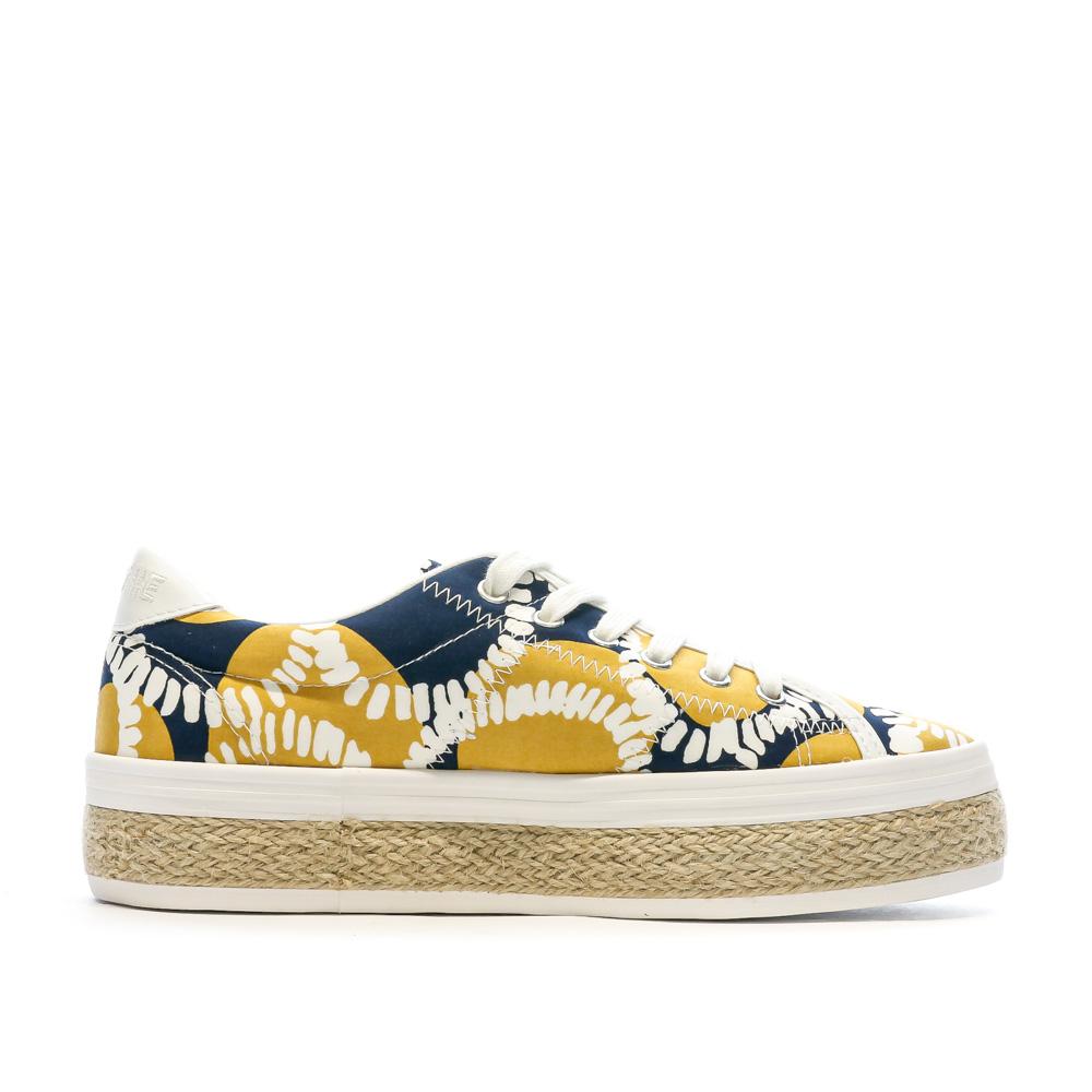 Baskets Marine/Jaune Femme No Name Malibu vue 2