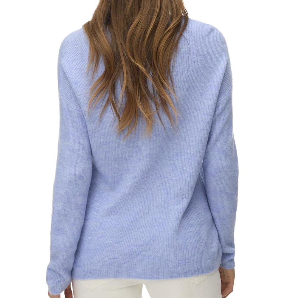 Pull Bleu Femme Vero Moda Crew vue 2