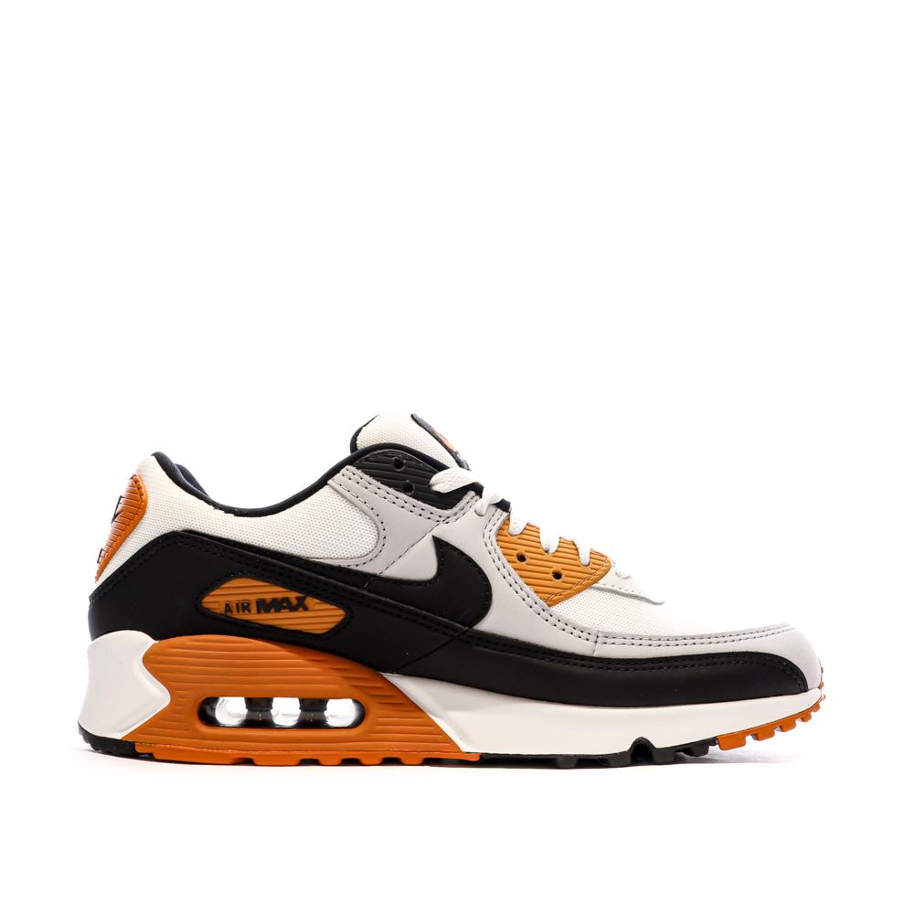 Baskets Noir/Orange Homme Nike Air Max 90 vue 2