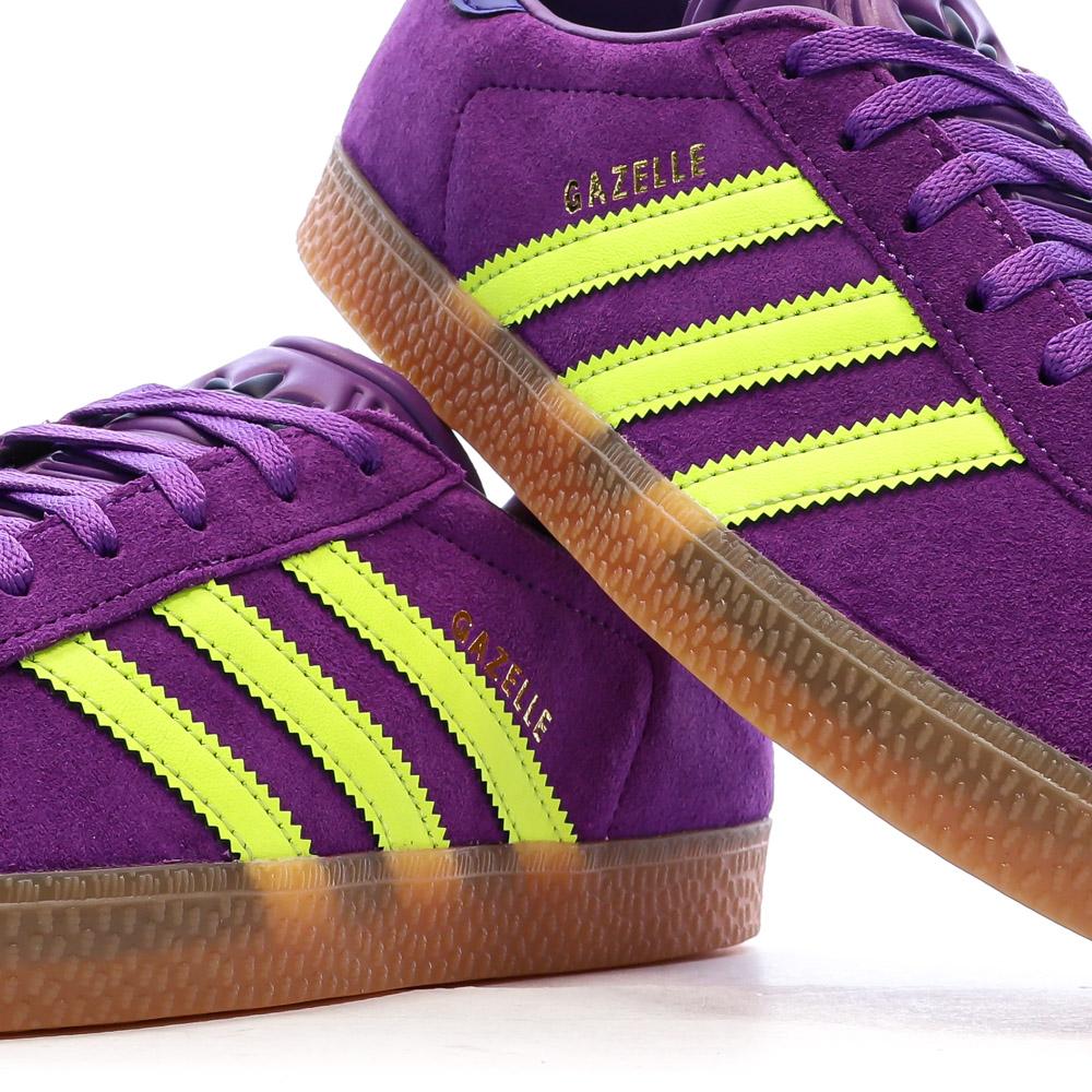 Baskets Violettes/Jaunes Enfant Adidas Gazelle vue 7