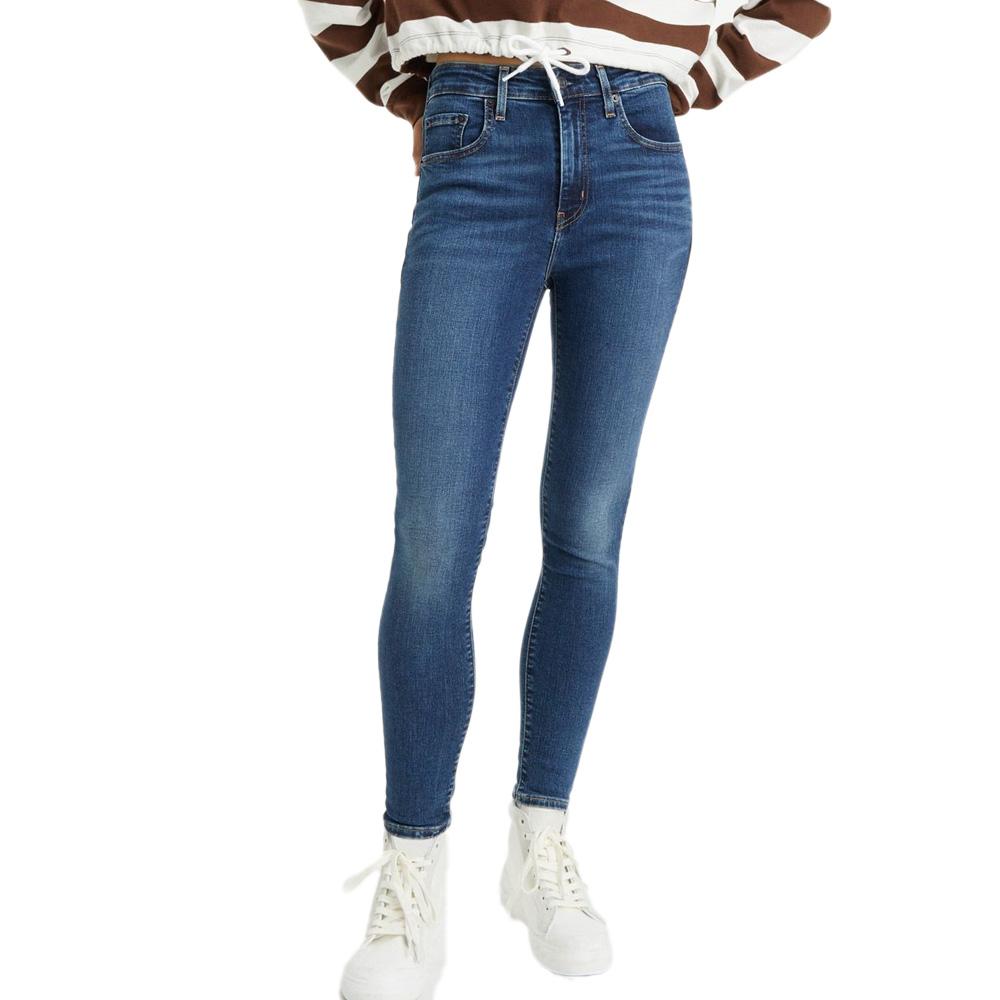 Jeans 721 Bleu Brut Skinny Femme Levi's High Rise Skinny Dark Indi pas cher