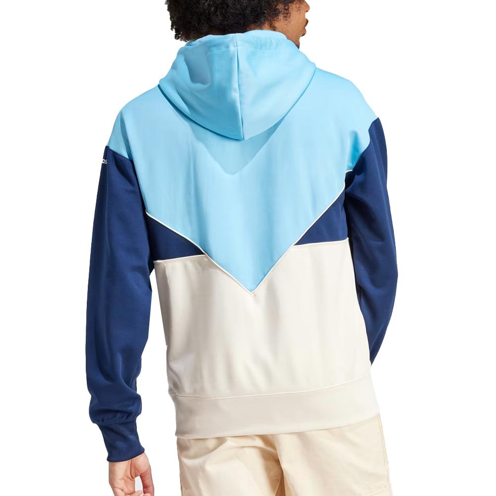 Sweat à Capuche Bleu/Beige Homme Adidas Poly vue 2