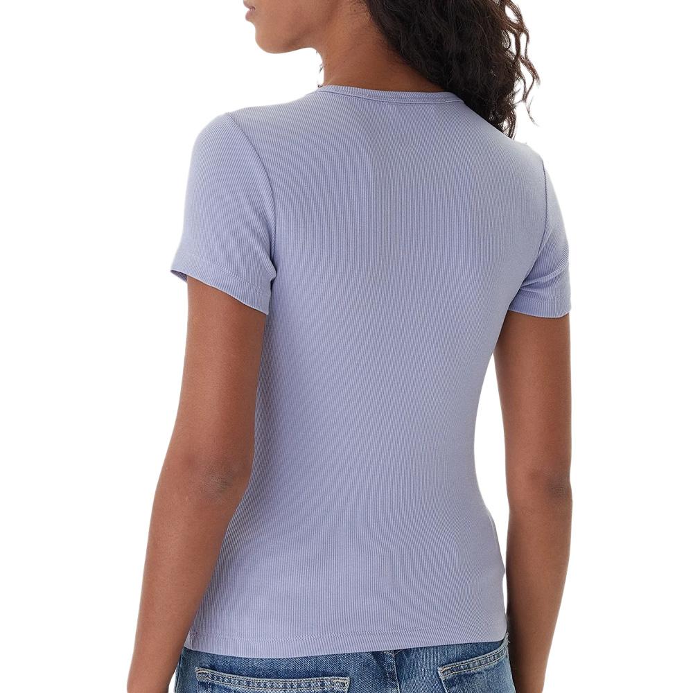 T-Shirt Violet Femme Tommy Hilfiger Badge DW0DW17881 vue 2