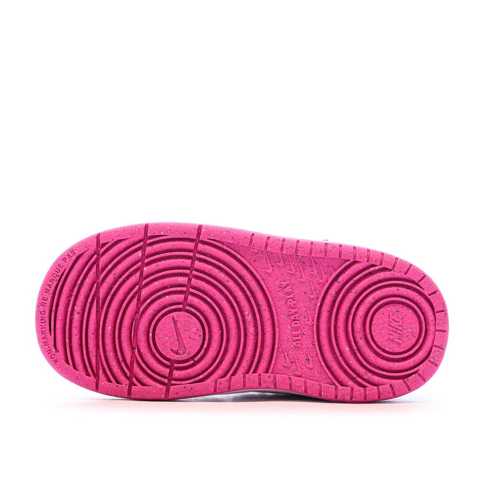 Baskets Rose/Blanc Enfant Nike Court Borough Low Recraf vue 5
