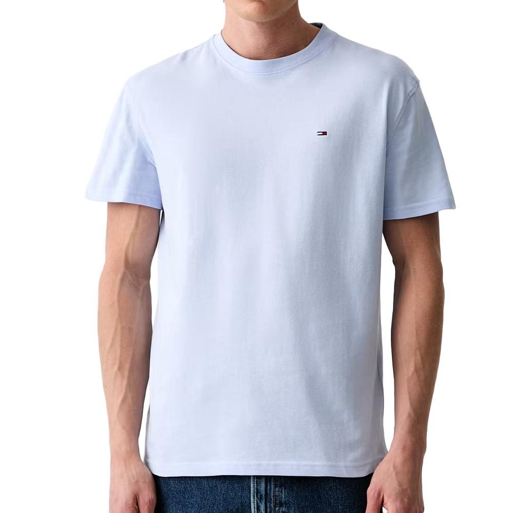 T-shirt Bleu Clair Homme Tommy Hilfiger Tjm Slim Linear pas cher