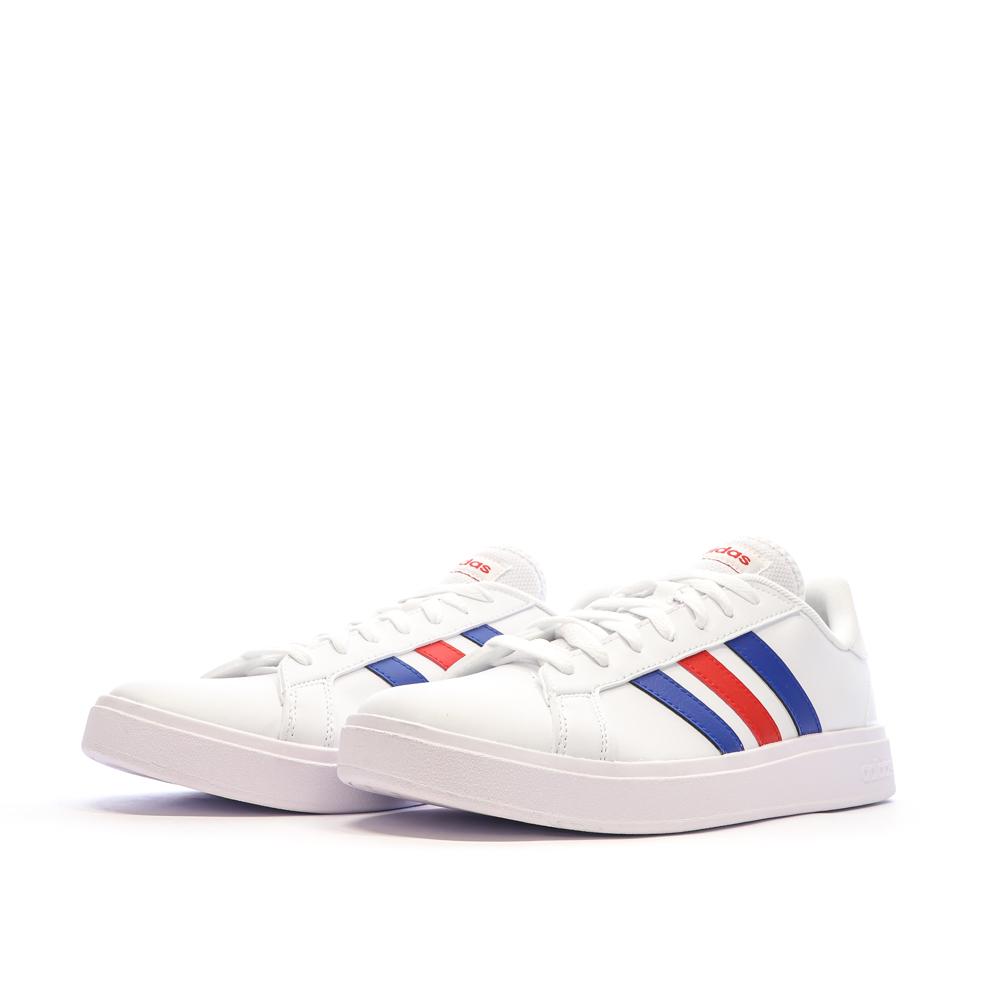 Baskets Blanc/Rouge/Bleu Homme Adidas Grand Court Base 2.0 vue 6