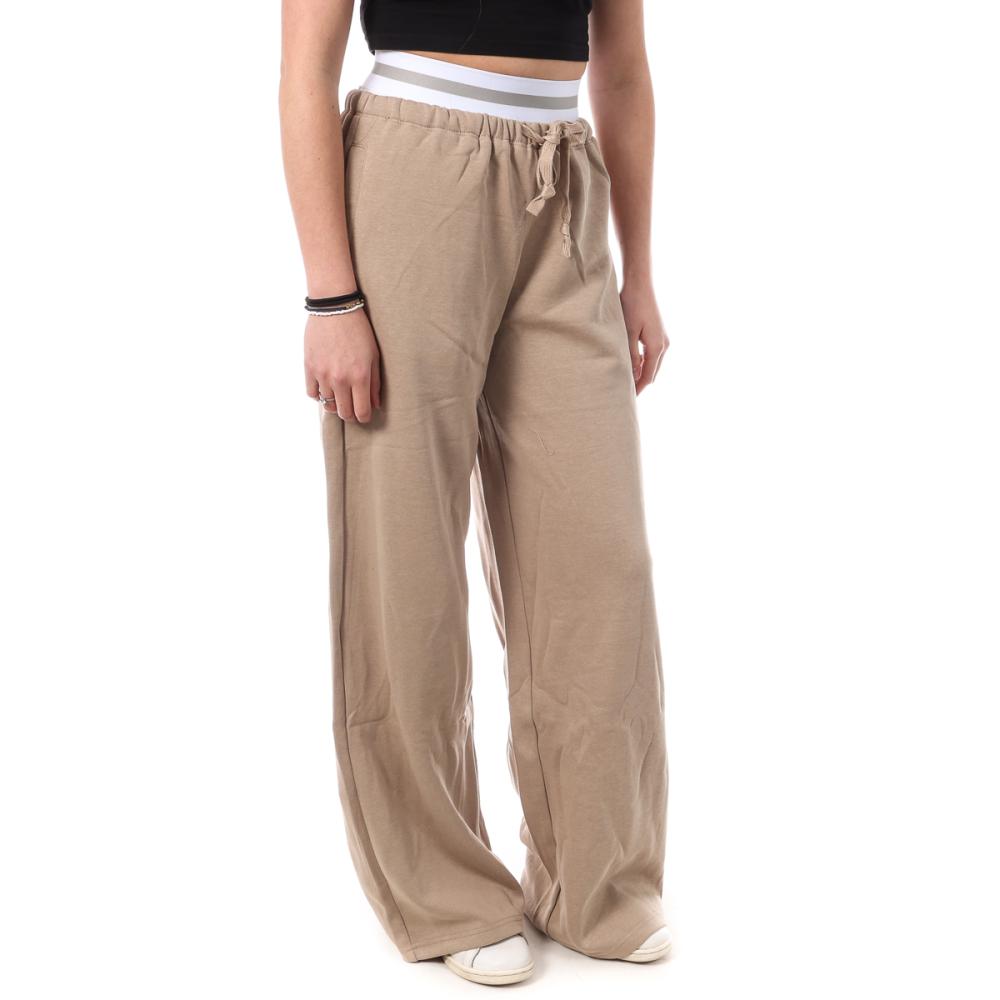 Pantalon Fluide Beige Femme Monday Premium Wide pas cher