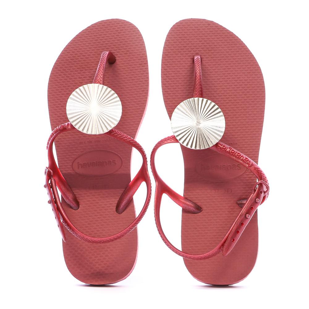 Chanclas rojas para mujer Havaianas Twist Metal Pau Brasil ver 3