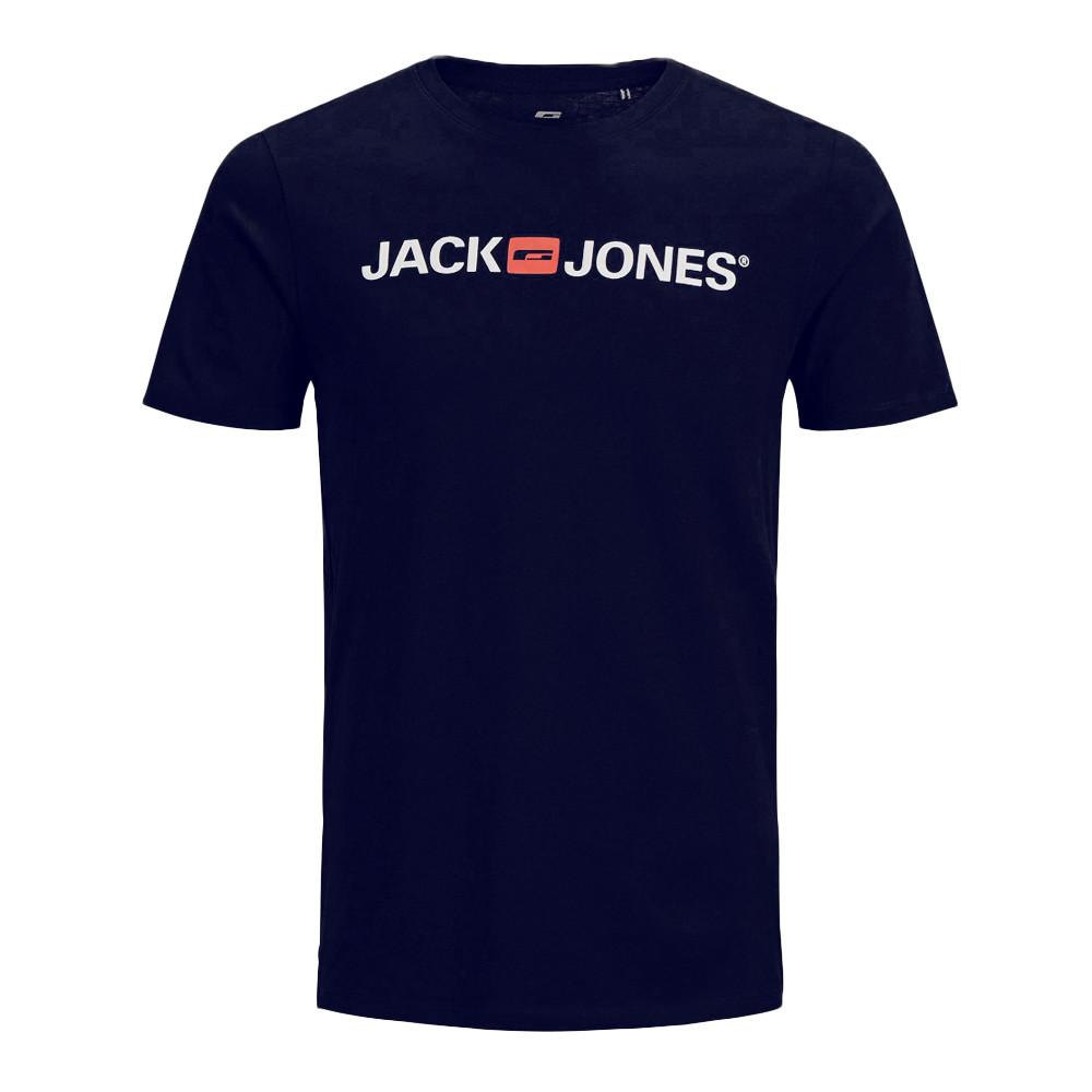 T-shirt Marine Garçon Jack & Jones Crew Neck pas cher